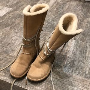 Women’s Ugg Australia tall boots with wrap laces